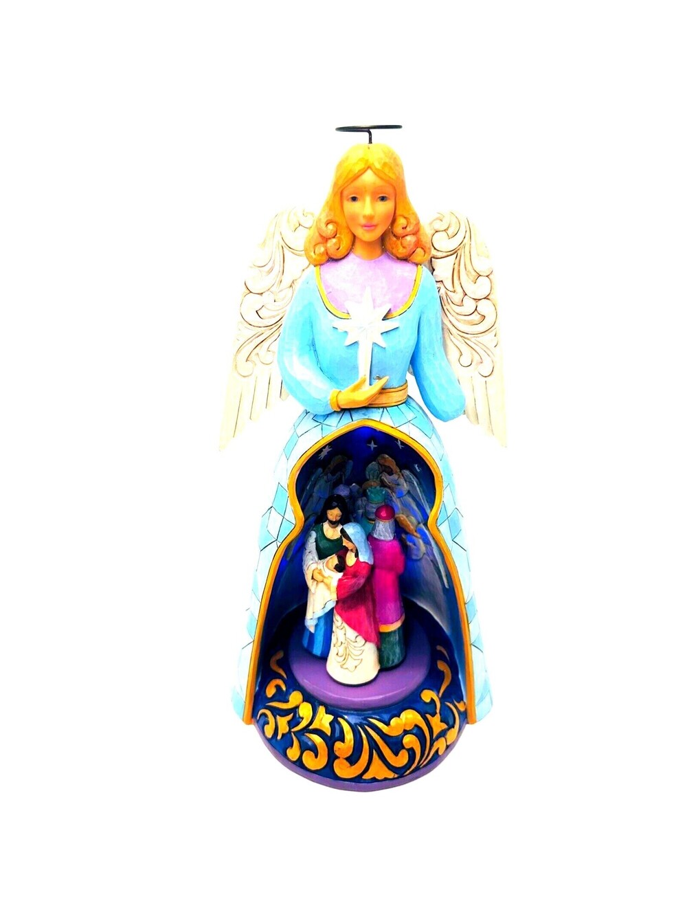 11" Jim Shore Angel Motion Lights Nativity Praising Our Savior Heartwood Creek